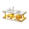 Table basse Merax avec éclairage LED, table de salon en MDF Voir les images du produit 12