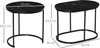 HOMCOM 2er Set Couchtisch Satztisch Rund mit Faux Marmor Produktbild-Vorschau 3