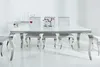 Barock Design Esstisch MODERN BAROCK 200cm weiß Edelstahl Produktbild-Vorschau 1