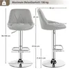Yaheetech 2er Barhocker-Set Verstellbare Sitzhöhe 61,5 cm - Produktbild-Vorschau 3