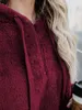 ASKSA Damen Pullover Langarm Winter Hoodie Warm Teddy Produktbild-Vorschau 2