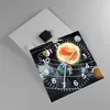 Wanduhr - Quadrat - Glasuhr - Kosmos Planet - 30x30cm - Produktbild-Vorschau 2