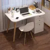 Počítačový stôl do kancelárie s bielymi zásuvkami, 100 cm Náhľad obrázku produktu 3