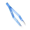 A blue V-shaped tweezer tool on a white background. Náhled obrázku produktu