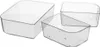 Three clear plastic food containers of different sizes and shapes are arranged on a white background. Náhľad obrázku produktu