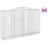 Gabionen mit Hochbogen 9 Stk. 300x50x180/200cm Verzinktes Produktbild-Vorschau 1