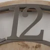 BOLTZE Wanduhr "Trapani" aus Holz/Metall in grau/braun Produktbild-Vorschau 3