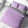 Bettwäsche 200x220 cm Baumwolle Lila Grau gestreift Stripe Produktbild-Vorschau 2