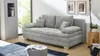 Schlafsofa Schlafcouch grau 203 cm mit Bettkasten - LINDAU Produktbild-Vorschau 2