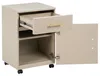 BELIANI Nachttisch Beige Stahl 65 cm Hoch Rollbar mit Produktbild-Vorschau 5