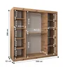Kleiderschrank ROZALIE – Breite 200 cm, weiß / Eiche sonoma Produktbild-Vorschau 3