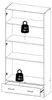 Amylya - Armoire polyvalente 2 portes, 79x170h cm blanc, un Voir les images du produit 8
