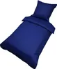2 tlg Uni Bettwäsche 135x200 Blau Einfarbig Renforce Produktbild-Vorschau 3