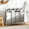 HOMCOM wasmand met 4 compartimenten, 160 liter, Productafbeelding-voorbeeld 2