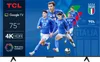 A television screen displaying a marketing image for a TCL TV, featuring Italian soccer players and product specifications. Produktbild-Vorschau