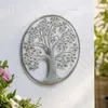 Wandbild Baum des Lebens Metall mintgrün – Ø 40cm, Wanddeko Produktbild-Vorschau 2