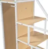 Půdní postel Merax 90x200 cm se schody a policemi, patrová Náhled obrázku produktu 10