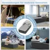 Collage showing different scenarios where the air mattress can be used, including camping, bedroom, mobile home, and office. Náhľad obrázku produktu
