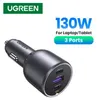UGREEN 130W 3-Port Fast Car Char gray Produktbild-Vorschau 2