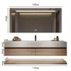 Set composto da lavabo con finitura in legno, mobile base Anteprima dell’immagine prodotto 6