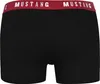 A pair of black boxer shorts with a red waistband featuring the 'Mustang' logo. Produktbild-Vorschau