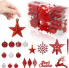 TRMLBE Weihnachtskugeln 108er Set Kunststoff Produktbild-Vorschau 1