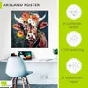 ARTland Poster Stier mit Kranz Größe: 40x40 cm Produktbild-Vorschau 3
