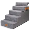 A gray, five-step pet stair. Produktbild-Vorschau