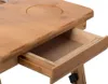 A close-up view of a wooden laptop desk with an open drawer. Náhľad obrázku produktu