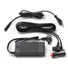 A black power adapter with multiple cables and connectors, laid out on a white background. Produktbild-Vorschau