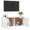 vidaXL Meuble TV mural blanc 100x34,5x40 cm Voir les images du produit 10