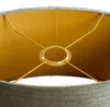 Samtlampenschirm Grün mit Goldener Innenseite Oval 35 23 18 Produktbild-Vorschau 2