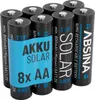 ABSINA 8x Solar Akku AA wiederaufladbar 800mAh 1.2V NiMH - Produktbild-Vorschau 1