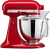A red KitchenAid stand mixer is shown against a white background. Voir les images du produit