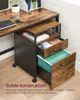 VASAGLE Aktenschrank Rollcontainer mit 2 Schubladen, Produktbild-Vorschau 3