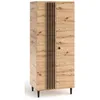 A tall, narrow cabinet with a wood grain finish and vertical black accents. Produktbild-Vorschau