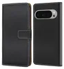 A black flip-style phone case for a Google Pixel 9 Pro, shown from the front and back. Produktbild-Vorschau