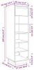 vidaXL Stojak na buty czarny 30x34x105 cm lite drewno Podgląd zdjęcia produktu 8