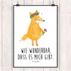 Mr. & Mrs. Panda Bild Fuchs Blumen DIN A2 - Weiß - Produktbild-Vorschau 2