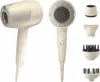 A collection of images showing a Philips hair dryer and its attachments against a white background. Produktbild-Vorschau