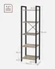 A diagram showing the dimensions of a bookshelf. Náhľad obrázku produktu