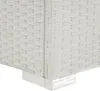 vidaXL Lehátko s vankúšom Poly Rattan White Náhľad obrázku produktu 4