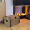 Drewniana skrzynia na kółkach w kolorze wenge Grecka Podgląd zdjęcia produktu 2