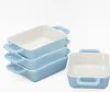 MINI rechteckige Auflaufform Ofen- Backform Keramik Set 4 Produktbild-Vorschau 6