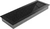A black ventilation grille with a metal casing, shown from a diagonal angle on a white background. Podgląd zdjęcia produktu