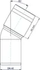 Poloplast POLO-KAL XS, Bogen, DN 40/30, 1 pz. Anteprima dell’immagine prodotto 3