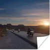 MuchoWow® Poster Motorrad - Straße - Sonnenuntergang 75x75 Produktbild-Vorschau 1