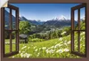 ARTland Wandbild, selbstklebend Bayerischen Alpen, braunes Produktbild-Vorschau 1