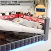 Flieks Hydraulisches Schlafsofa 140x200cm mit Stauraum, Produktbild-Vorschau 6