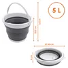 Seau de camping pliable Ø 24 cm gris - 5 L - Seau en Voir les images du produit 2